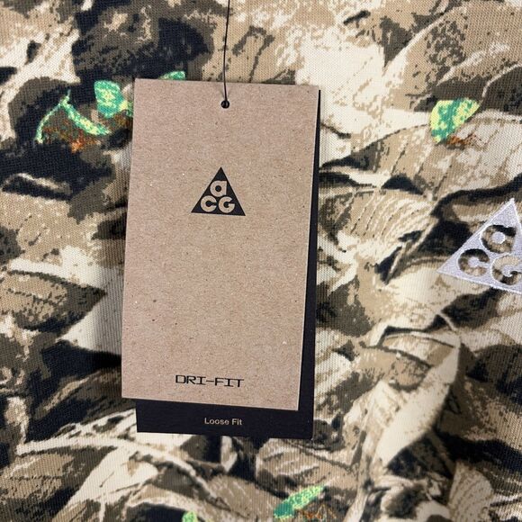 Nike ACG Dri-FIT Leaf Camo Loose Fit Shirt Men's size XL Olive HJ0794-222 NWT - Picture 3 of 7